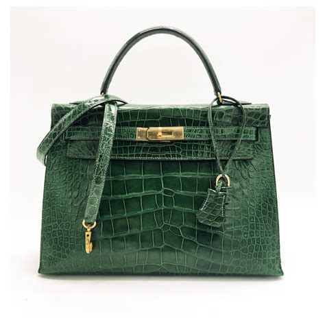 hermes green crocodile bag|hermes kelly crocodile bag.